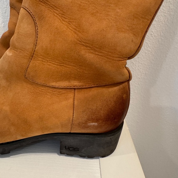 UGG Australia Broome Il Leather and Shearling Riding Boots - Picture 6 of 16